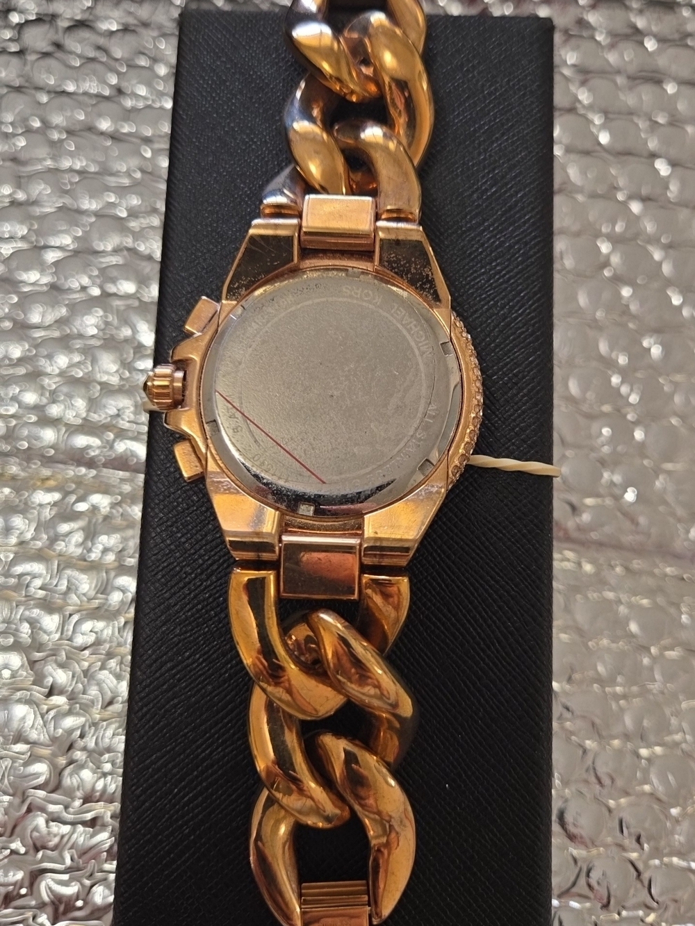 Michael Kors Rose Gold Pavé Link Chronograph Watch - Picture 2 of 5